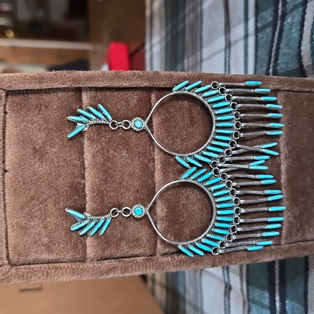 Zuni turquoise earrings